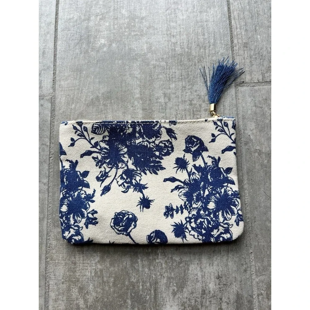 Vintage Floral Print Makeup Bag Clutch Wallet Travel Organizer Pencil Case NEW